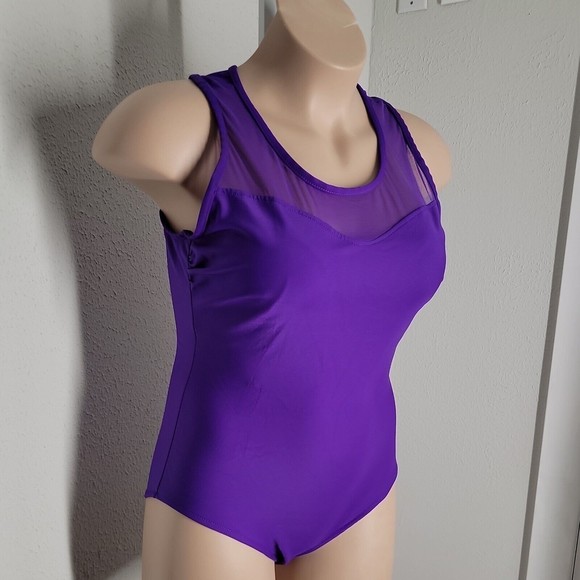 Subtle Shaper One-Piece Swimsuit ~ Sz 18W ~ Purple - Picture 3 of 6